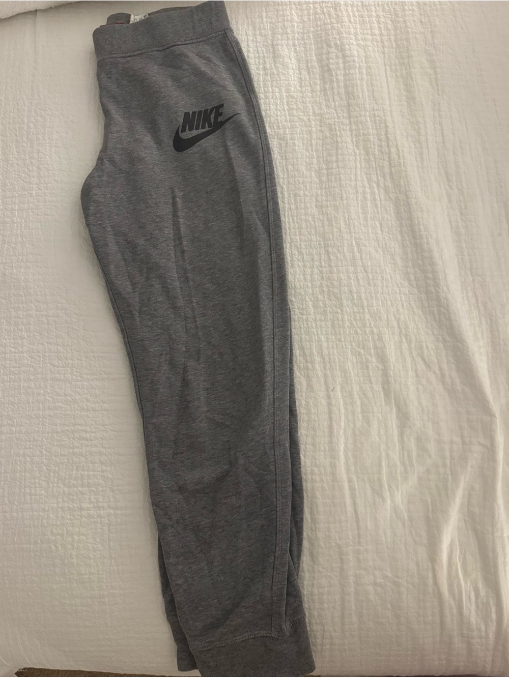 Nike Kids Gray Sweat Joggers with Black Logo